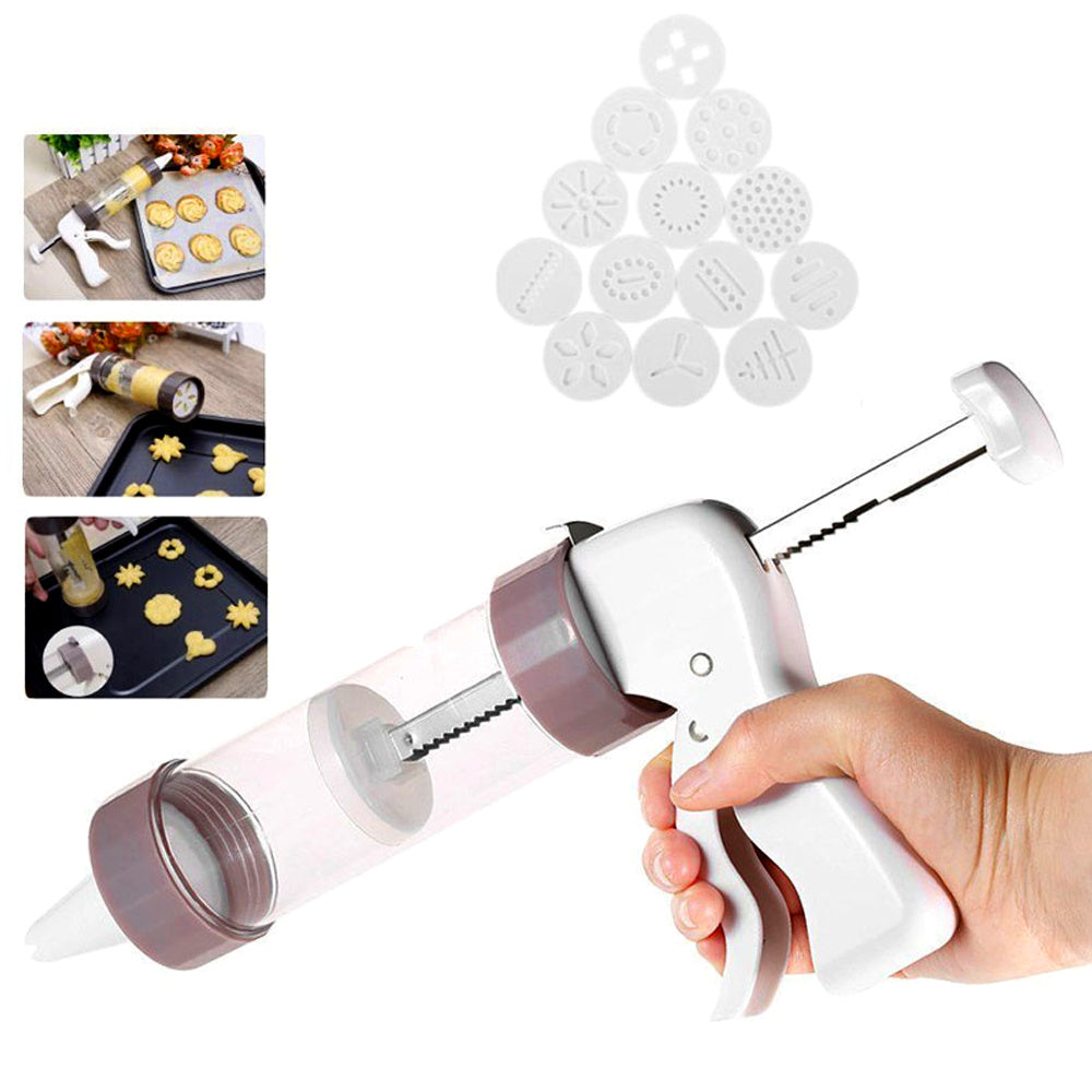 Premium Cookie Press Kit – Biscuit & Cake Mold Maker Machine for Effortless Cookie Pressing and Decorating