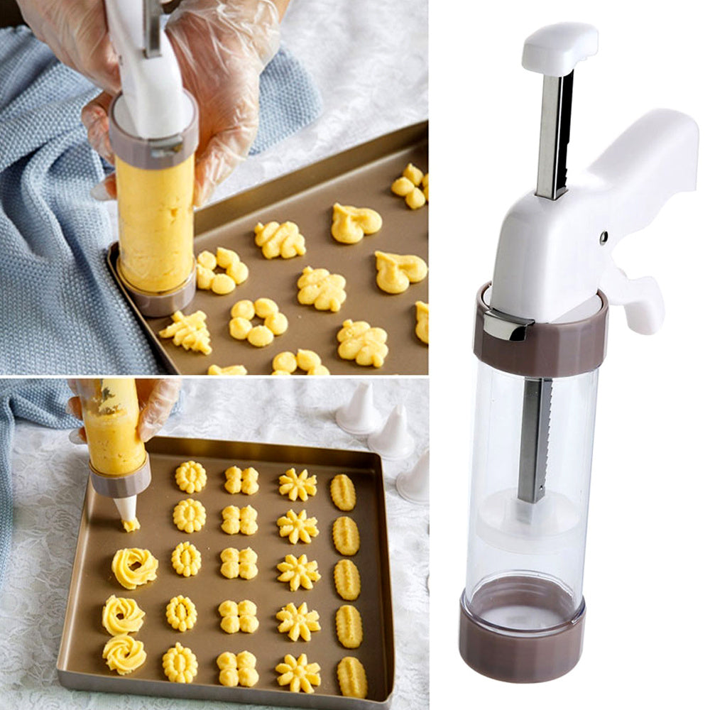 Premium Cookie Press Kit – Biscuit & Cake Mold Maker Machine for Effortless Cookie Pressing and Decorating